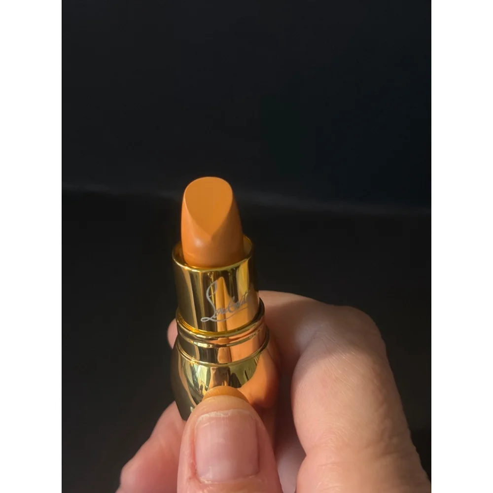 Women's Christian Louboutin Gold/Orange Lipstick in Gold Casing